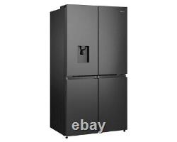 Réfrigérateur-congélateur américain Hisense Pureflat RQ758N4SWFE 91 cm 606 L Noir à porte croisée