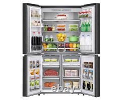 Réfrigérateur-congélateur américain Hisense Pureflat RQ758N4SWFE 91 cm 606 L Noir à porte croisée