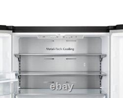 Réfrigérateur-congélateur américain Hisense Pureflat RQ758N4SWFE 91 cm 606 L Noir à porte croisée