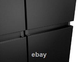 Réfrigérateur-congélateur américain Hisense Pureflat RQ758N4SWFE 91 cm 606 L Noir à porte croisée