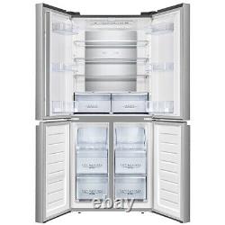 Réfrigérateur-congélateur américain Hisense RQ563N4AI1 en acier inoxydable autoportant.