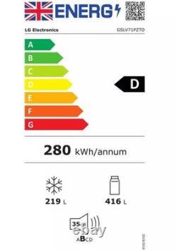 Réfrigérateur-congélateur américain LG NatureFRESH GSLV71PZTD en acier brillant