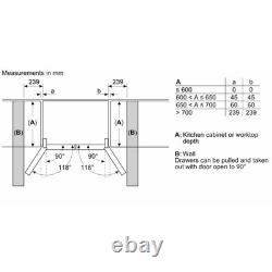 Réfrigérateur-congélateur américain Siemens KF96NVPEAG porte française IQ300 acier inox brossé Inox