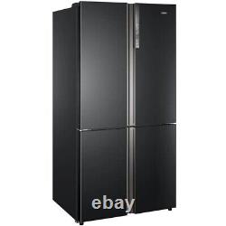 Réfrigérateur-congélateur américain à 4 portes de la série Cube, noir, Haier HTF-610DSN7