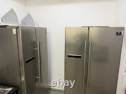 Réfrigérateur congélateur américain à double porte Samsung argenté, côte à côte
