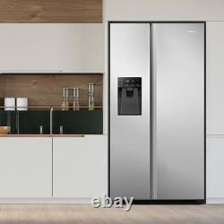 Réfrigérateur-congélateur américain sans givre Hisense RS694N4TZE 91 cm en acier inoxydable E