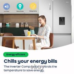 Réfrigérateur congélateur américain sans givre Hisense RS741N4WCE 91 cm en acier inoxydable E
