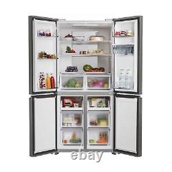 Réfrigérateur-congélateur autonome à quatre portes Hoover 463 litres argent HHCR3818EWPL
