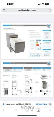 Réfrigérateur-congélateur compact Adande à porte unique VCC1/HCW, 1250 £ + TVA, en parfait état de fonctionnement