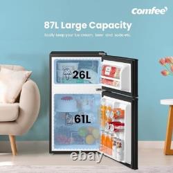 Réfrigérateur congélateur compact sous comptoir à double porte COMFEE' RCT87BL2(E) 87L