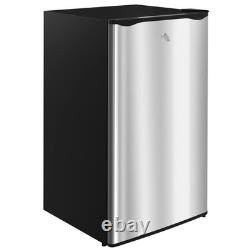 Réfrigérateur-congélateur compact sous plan de 91 L avec porte réversible, argenté