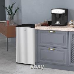 Réfrigérateur-congélateur compact sous plan de 91 L avec porte réversible, argenté