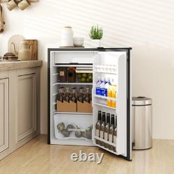 Réfrigérateur-congélateur compact sous plan de 91 L avec porte réversible, argenté