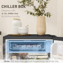 Réfrigérateur-congélateur compact sous plan de 91 L avec porte réversible, argenté