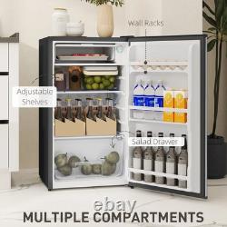 Réfrigérateur-congélateur compact sous plan de 91 L avec porte réversible, argenté