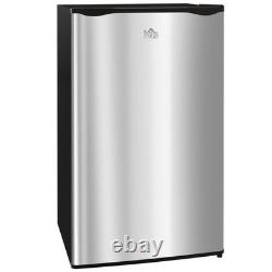 Réfrigérateur-congélateur compact sous plan de 91 L avec porte réversible, argenté