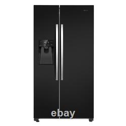Réfrigérateur congélateur côte à côte Teknix THSBS1791PLUBIX en acier noir, 2 portes, classe E