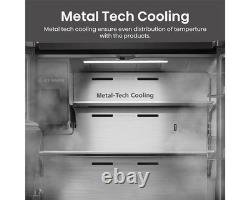 Réfrigérateur congélateur noir à quatre portes Hisense PureFlat RQ760N4SBFE 91 cm 584 L