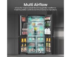 Réfrigérateur congélateur noir à quatre portes Hisense PureFlat RQ760N4SBFE 91 cm 584 L