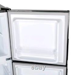 Réfrigérateur-congélateur noir en haut 138L avec thermostat réglable Willow WTM138B