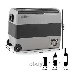 Réfrigérateur/congélateur portable à double zone à compresseur Dellonda 60L pour camping en voiture 12/24/230V