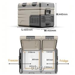 Réfrigérateur/congélateur portable pour voiture Alpicool, 35 L, double zone, double porte, compresseur 12/24 V