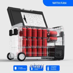 Réfrigérateur de voiture à compresseur électrique 45/55 L pour camping avec contrôle par application, 12/24 V