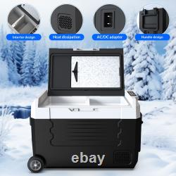 Réfrigérateur de voiture à compresseur électrique 45/55 L pour camping avec contrôle par application, 12/24 V