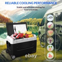 Réfrigérateur de voiture à compresseur électrique 45/55 L pour camping avec contrôle par application, 12/24 V