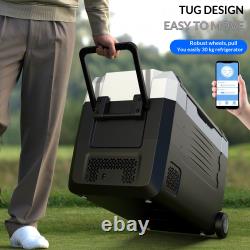 Réfrigérateur de voiture à compresseur électrique 45/55 L pour camping avec contrôle par application, 12/24 V