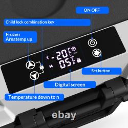 Réfrigérateur de voiture à compresseur électrique 45/55 L pour camping avec contrôle par application, 12/24 V