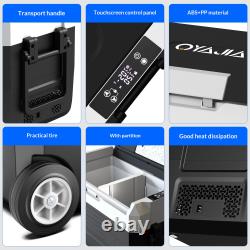 Réfrigérateur de voiture à compresseur électrique 45/55 L pour camping avec contrôle par application, 12/24 V