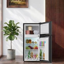 Réfrigérateur sous plan 51 L, réfrigérateur compact autoportant avec 2 portes
