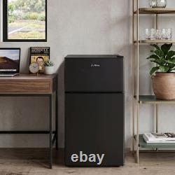 Réfrigérateur sous plan 51 L, réfrigérateur compact autoportant avec 2 portes