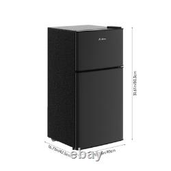 Réfrigérateur sous plan 51 L, réfrigérateur compact autoportant avec 2 portes