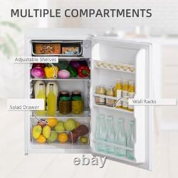 Réfrigérateur sous plan HOMCOM 91 L approuvé par le Good Housekeeping Institute, blanc