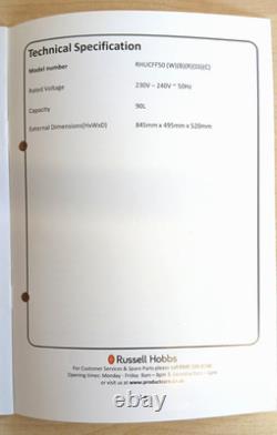 Russell Hobbs Réfrigérateur-congélateur sous plan 90 L RHUCFF50 Rouge. Porte réversible