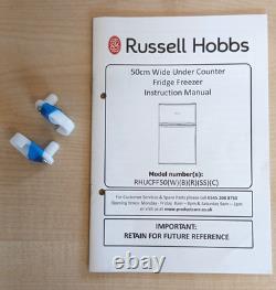 Russell Hobbs Réfrigérateur-congélateur sous plan 90 L RHUCFF50 Rouge. Porte réversible