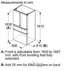 Siemens iQ500 Réfrigérateur Congélateur à Portes Français Autonome 572 Litres Bl KF96RSBEA