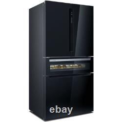 Siemens iQ500 réfrigérateur-congélateur pose libre à portes françaises de 572 litres, noir, KF96RSBEA