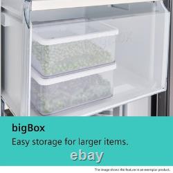 Siemens iQ500 réfrigérateur-congélateur pose libre à portes françaises de 572 litres, noir, KF96RSBEA