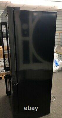 Smeg Fq60n2pe1 Congélateur De Réfrigérateur Autoportant De Style Américain 4 Portes En Noir