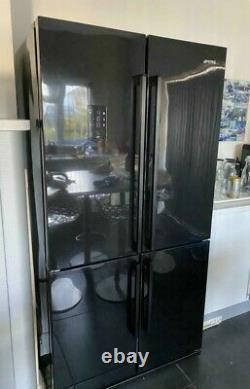 Smeg Fq60npe 92cm 4 Door American Fridge Freezer Gloss Black Rrp £2200.00
