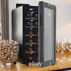 Vinekraft Refroidisseur De Vin 18 Bouteilles Mini Boissons En Vente Libre Réfrigérateur Avec Porte De Classe